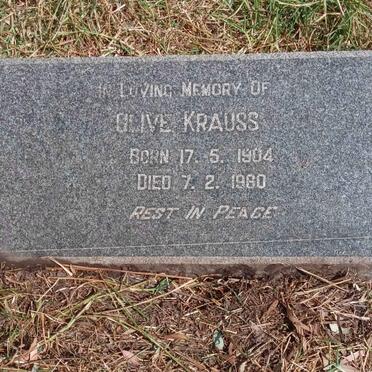 KRAUSS Martha Olive Grace Pullen 1904-1980 