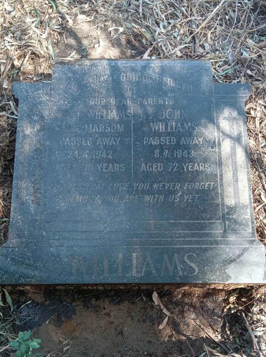 WILLIAMS John -1943 & Grace MARSOM -1942