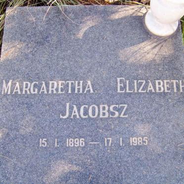 JACOBSZ Margaretha Elizabeth 1896-1985