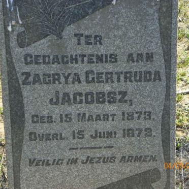 JACOBSZ Zagrya Gertruda 1873-1873