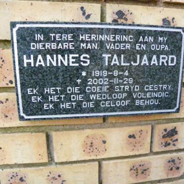 TALJAARD Hannes 1919-2002