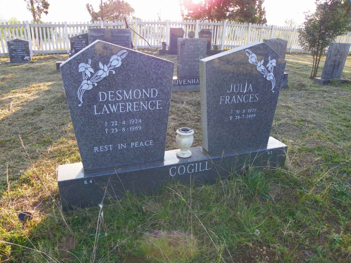 COGILL Desmond Lawerence 1924-1989 &amp; Julia Frances 1929-2009