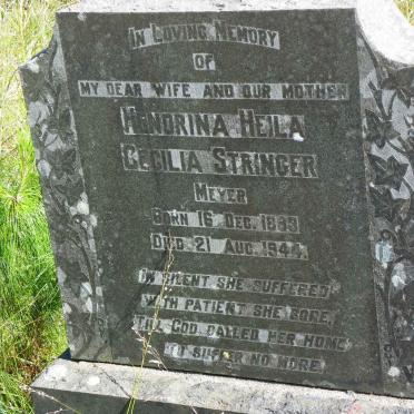 STRINGER Hendrina Heila Cecilia nee MEYER 1893-1944