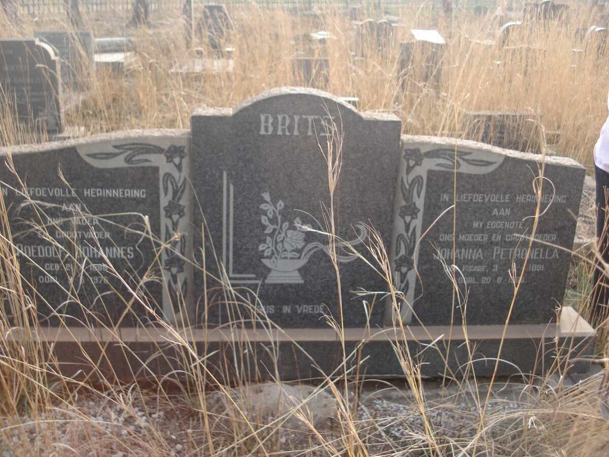BRITS Roedolf Johannes 1888-1976 &amp; Johanna Petronella VISAGIE 1891-1966