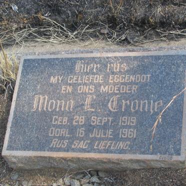 CRONJE Mona L. 1919-1961