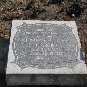 CRONJE Elizabeth Stefina 1872-1956