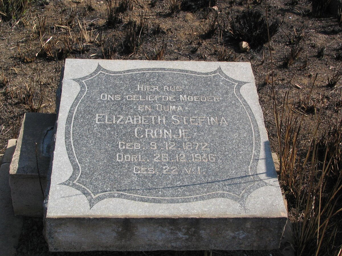 CRONJE Elizabeth Stefina 1872-1956