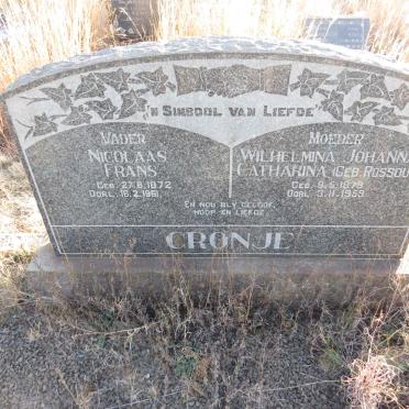 CRONJE Nicolaas Frans 1872-1961 & Wilhelmina Johanna Catharina ROSSOUW 1879-1959 1