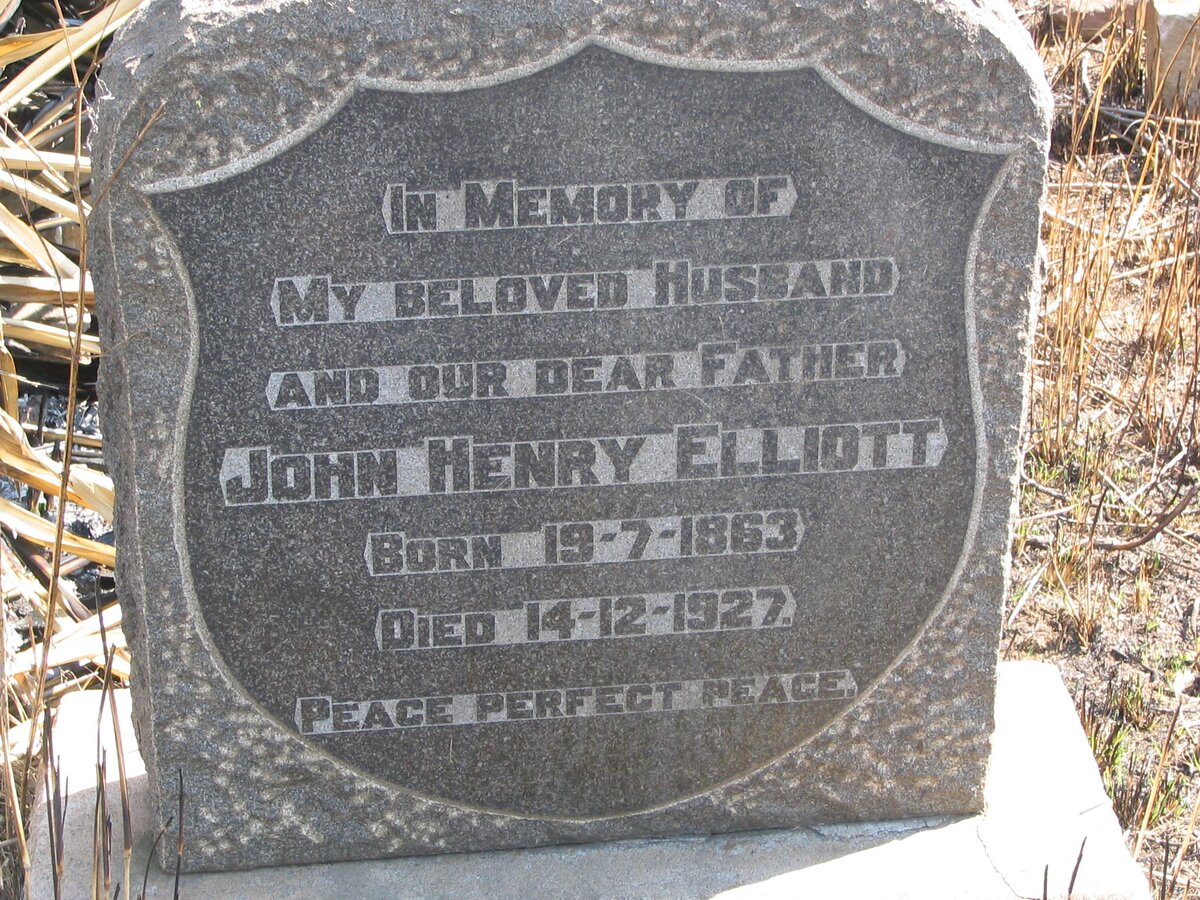 ELLIOTT John Henry 1863-1927 