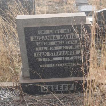 GREEFF Izak Stephanus J. 1890-1983 &amp; Susanna Maria M. GROENEWALD 1895-1968