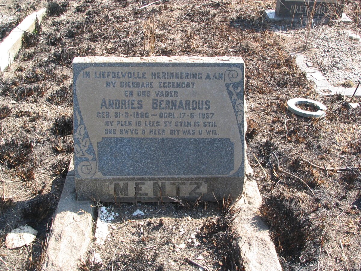 MENTZ Andries Bernardus 1886-1957