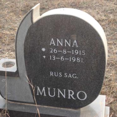 MUNRO Anna 1915-1981