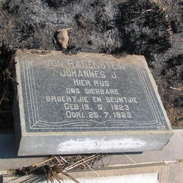 RAUENSTEIN Johannes J.M., von 1923-1923