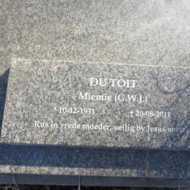 TOIT Malan, du 1929-1983 & G.W.J. 1931-2011 _2