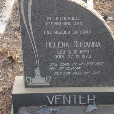 VENTER Helena Susanna 1903-1973