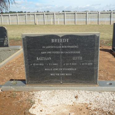 BREEDT Bastiaan 1901-1980 &amp; Lettie 1910-1975