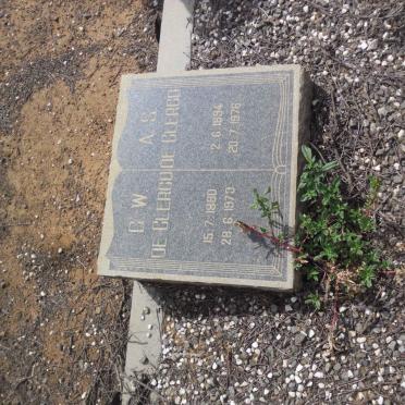 CLERCQ G.W., de 1880-1973 &amp; A.S. 1894-1976