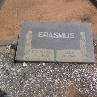 ERASMUS Stephanus Petrus 1899-1961 &amp; Anna Zeruiah 1909-1965