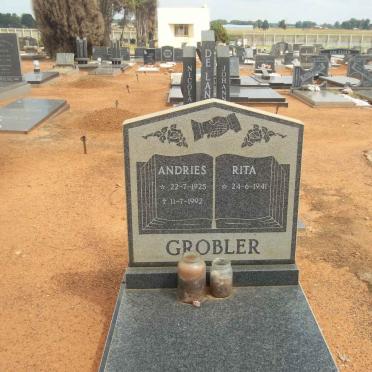 GROBLER Andries 1925-1992 &amp; Rita 1941-