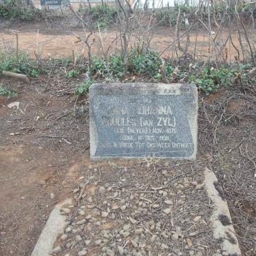 GROBLER Anna Johanna voorheen VAN ZYL nee MEYER 1876-1958