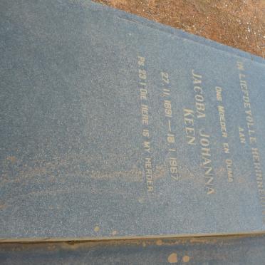 KEEN Jacoba Johanna 1891-1967