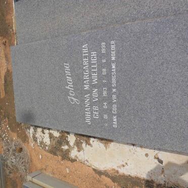 LOUW Johanna Margaretha nee VON WIELLIGH 1913-1999