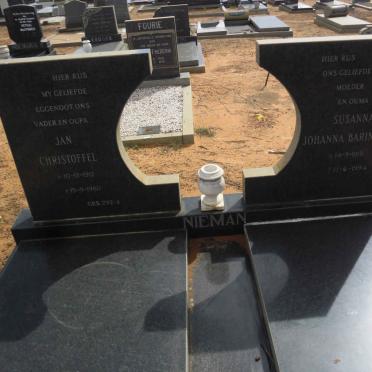 NIEMAN Jan Christoffel 1912-1980 &amp; Susanna Johanna Barindina 1918-1994