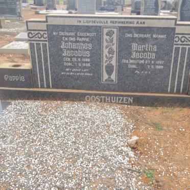 OOSTHUIZEN Johannes Jacobus 1889-1959 &amp; Martha Jacoba MOUTON 1897-1988