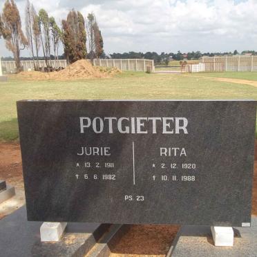 POTGIETER Jurie 1911-1982 &amp; Rita 1920-1988