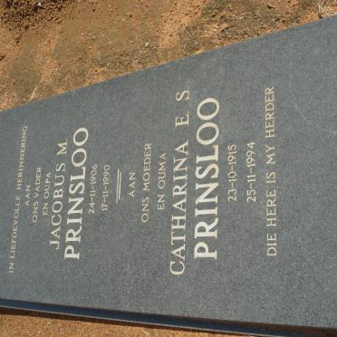 PRINSLOO Jacobus M. 1906-1900 &amp; Catharina E.S. 1915-1994