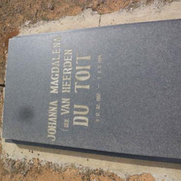 TOIT Johanna Magdalena, du nee VAN HEERDEN 1902-1994
