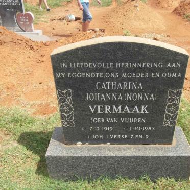 VERMAAK Catharina Johanna nee VAN VUUREN 1919-1983