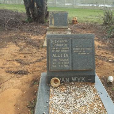 WYK Aletta, van nee PIENAAR 1892-1958