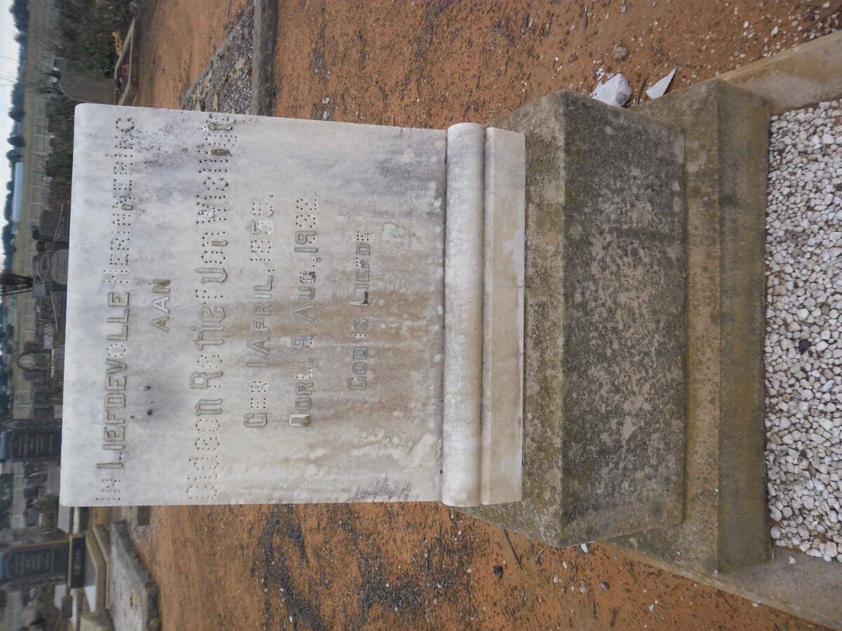 WIELLIGH Gideon Retief, von 1859-1932