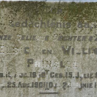 PRINSLOO Elsie 1900-1901 :: PRINSLOO Willim 1902-1903