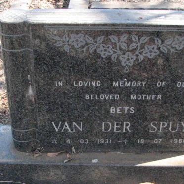 SPUY Bets, van der 1931-1980