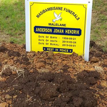 ANDERSON Johan Hendrik 1954-2019