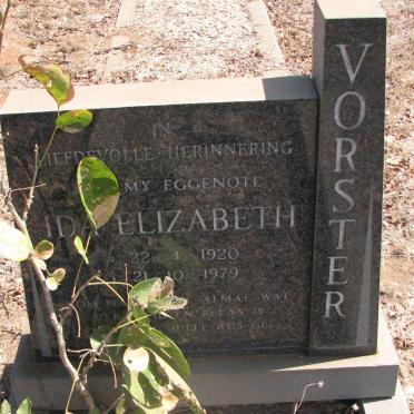 VORSTER Ida Elizabeth 1920-1979
