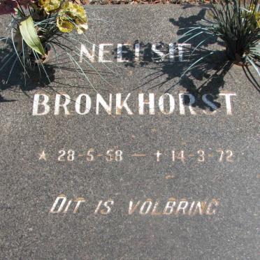 BRONKHORST Neelsie 1958-1972