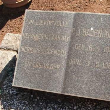 BADENHORST P.J 1901-1956