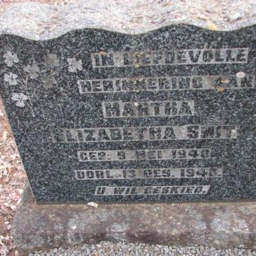 SMIT Martha Elizabetha 1943-1943