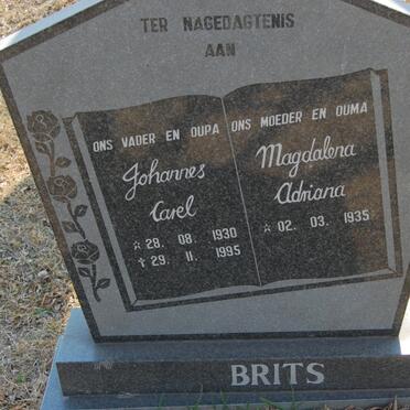 BRITS Johannes Carel 1930-1995 &amp; Magdalena Adriana 1935-