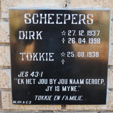 SCHEEPERS Dirk 1937-1998 &amp; Tokkie 1928-