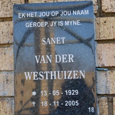 WESTHUIZEN Sanet, van der 1929-2005