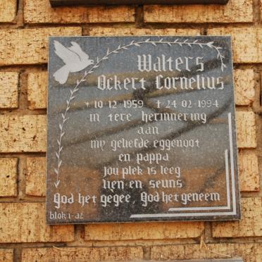 WALTERS Ockert Cornelius 1959-1994