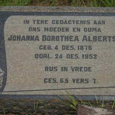 ALBERTS Johanna Dorothea 1876-1952