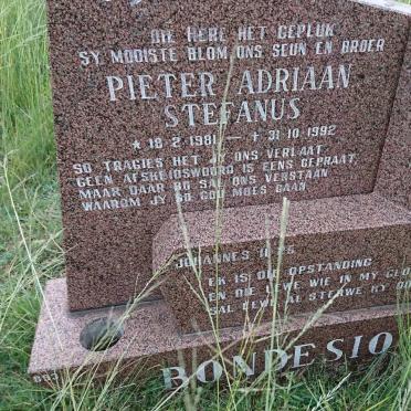 BONDESIO Pieter Adriaan Stefanus 1981-1992
