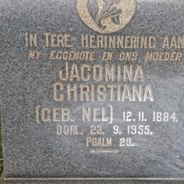 BURGER Jacomina Christiana nee NEL 1884-1955