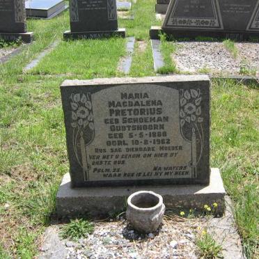 PRETORIUS Maria Magdalena nee SCHOEMAN 1888-1962