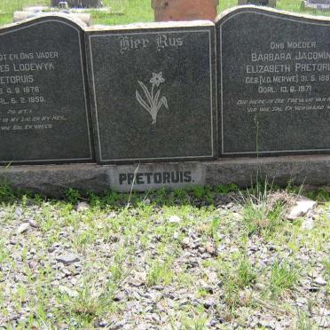 PRETORIUS Andries Lodewyk 1876-1959 &amp; Barbara Jacomina Elizabetha V.D. MERWE 1883-1971